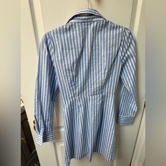 Vici Light Blue Striped Tie-Front Dress - Picture 3 of 4